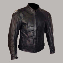 Load image into Gallery viewer, Premium Black Leather Motorcycle Jacket with Removable Armor