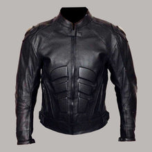 Load image into Gallery viewer, Premium Black Leather Motorcycle Jacket with Removable Armor