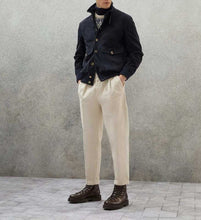 Load image into Gallery viewer, Blue Suede Flight Bomber Jacket for Men