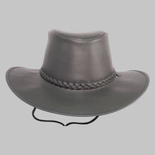 Load image into Gallery viewer, Men Classic Black Real Leather Outback Hat
