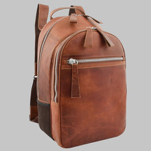Load image into Gallery viewer, Men Vintage Brown Distressed Leather Backpack