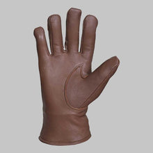 Load image into Gallery viewer, Brown Leather Glove with Faux Fur Lining