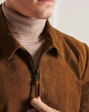 Load image into Gallery viewer, Dark Brown Suede Leather Jacket for Men