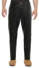 Load image into Gallery viewer, Leather Jogger Pants With Ankle Zipper