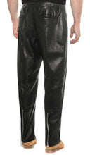 Load image into Gallery viewer, Leather Jogger Pants With Ankle Zipper