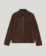 Load image into Gallery viewer, Men Brown Classic Motorcycle Style Suede Leather Racer Jacket