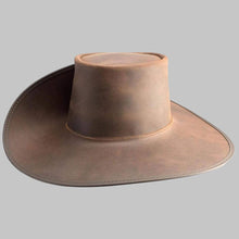 Load image into Gallery viewer, Men Brown Genuine Leather Pirate Hat