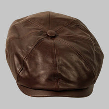 Load image into Gallery viewer, Men Classic Brown Real Leather Newsboy Cap