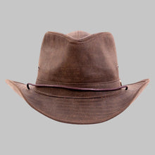 Load image into Gallery viewer, Men Classic Brown Western Weathered Outback Hat