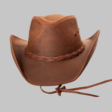 Load image into Gallery viewer, Men Classic Copper Brown Real Leather Cowboy Hat