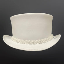Load image into Gallery viewer, Men Classic White Genuine Leather Top Hat
