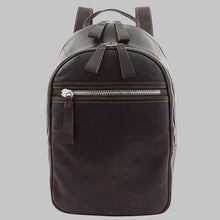 Load image into Gallery viewer, Men Dark Brown Distressed Leather Backpack