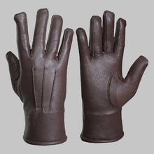 Load image into Gallery viewer, Dark Brown Leather Glove with Faux Fur Lining