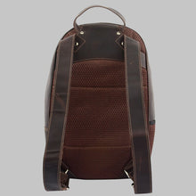 Load image into Gallery viewer, Men Dark Brown Distressed Leather Backpack