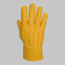 Load image into Gallery viewer, Yellow Leather Glove with Faux Fur Lining