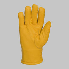 Load image into Gallery viewer, Yellow Leather Glove with Faux Fur Lining