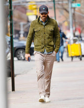 Load image into Gallery viewer, Ryan Reynolds Green Suede Leather Trucker Jacket