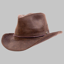 Load image into Gallery viewer, Men Classic Brown Western Weathered Outback Hat