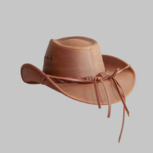 Load image into Gallery viewer, Men Classic Copper Brown Real Leather Cowboy Hat