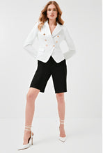 Load image into Gallery viewer, White Leather Blazer with Golden Button