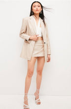 Load image into Gallery viewer, Women Single Breasted Beige Snake Print Leather Blazer