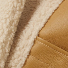 Load image into Gallery viewer, Women Tan Brown Shearling Leather Vest with Open Closure