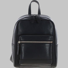 Load image into Gallery viewer, Women Stylish Black Leather Backpack