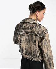 Load image into Gallery viewer, Women's Vintage Biker Leather Jacket