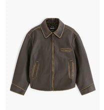 Load image into Gallery viewer, Womens Dark Brown Distressed Vintage Leather Jacket