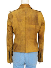 Load image into Gallery viewer, Women's Distressed Brown Leather Jacket