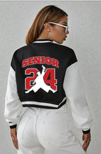 Load image into Gallery viewer, Class of 2024 Custom Varsity Crop Bomber Jacket
