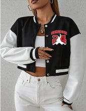Load image into Gallery viewer, Class of 2024 Custom Varsity Crop Bomber Jacket