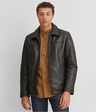 Load image into Gallery viewer, Classic Men's Black Leather Jacket - Glory Store UK