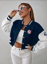 Load image into Gallery viewer, Custom Cropped Varsity Jacket – New York Yankees Jacket