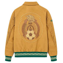 Load image into Gallery viewer, Men's Brown Suede Leather FIFA World Cup 2026 Mexico Jacket with Fringe in Host Nation Style