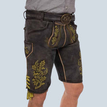Load image into Gallery viewer, Traditional German Lederhosen Leather Shorts - Oktoberfest Costume for Men
