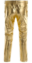 Load image into Gallery viewer, Golden Metallic Leather Straight Pants