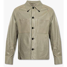 Load image into Gallery viewer, Stylish New Green Men's Button-Down Leather Shirt