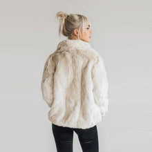 Load image into Gallery viewer, Luxury Beige Cream Mink Fur Coat Designer Style