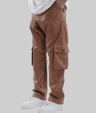 Load image into Gallery viewer, Men Brown Carpenter Leather Pants