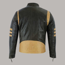 Load image into Gallery viewer, Men Brown Wolverine Style Leather Biker Jacket