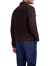 Load image into Gallery viewer, Buy Men Dark Brown Suede Leather Tucker Jacket in UK