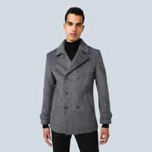 Load image into Gallery viewer, Men Grey Marle Fleece Peacoat