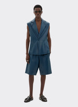 Load image into Gallery viewer, Men Peacock Nappa Leather Gilet Semi Gloss