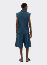 Load image into Gallery viewer, Men Peacock Nappa Leather Gilet Semi Gloss