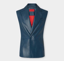 Load image into Gallery viewer, Men Peacock Nappa Leather Gilet Semi Gloss