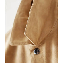 Load image into Gallery viewer, Men’s Cream Brown Suede Leather Shirt Jeans Style Jacket