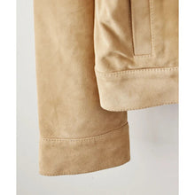 Load image into Gallery viewer, Men’s Cream Brown Suede Leather Shirt Jeans Style Jacket