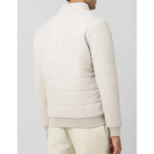 Load image into Gallery viewer, Men White Suede Leather Bomber Jacket with Classic Flight Design