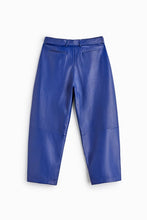 Load image into Gallery viewer, Men’s Blue Genuine Sheepskin Leather Biker Pants